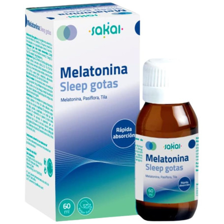 Gouttes de mélatonine pour le sommeil 60 ml Sakai