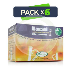Pack 6x Infusiones de Manzanilla 20 Filtros Soria Natural