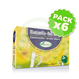 Pack 6x Infusiones de Manzanilla con Anís 20 Filtros Soria Natural