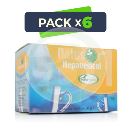 Pack 6x Natusor 1 Hepavesical 20 Filtros Soria Natural