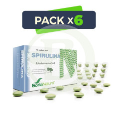 Pack 6x Spiruline 60 Comprimés Soria Natural