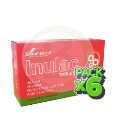Pack de 6 comprimés Inulac 30 comprimés Soria Natural