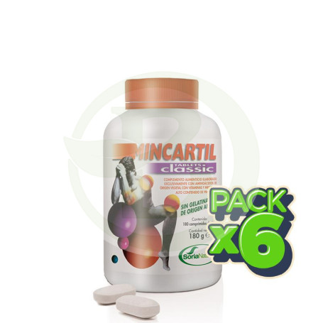 Pack 6x Mincartil Classic 180 Comprimidos Soria Natural