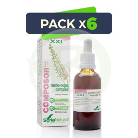Pack 6x Composor 31 XXI Meno-Regul Complex 50Ml. Soria Natural