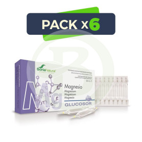 Pack 6x Glucosor Magnesio (Mg) 28 Viales Soria Natural