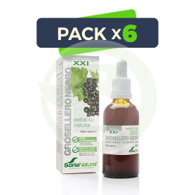 Pack 6x Extracto de Grosellero Negro Fórmula XXI 50Ml. Soria Natural