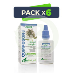 Pack 6x Composor 16 Sinusol Complex Fórmula XXI 25Ml. Soria Natural