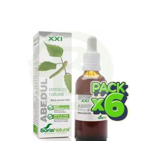 Pack 6x Extracto De Abedul Fórmula XXI 50Ml. Soria Natural
