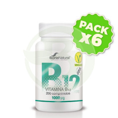 Pack 6x Vitamina B12 250 Mgrs. X 200 Liberacion Sostenida Soria Natural