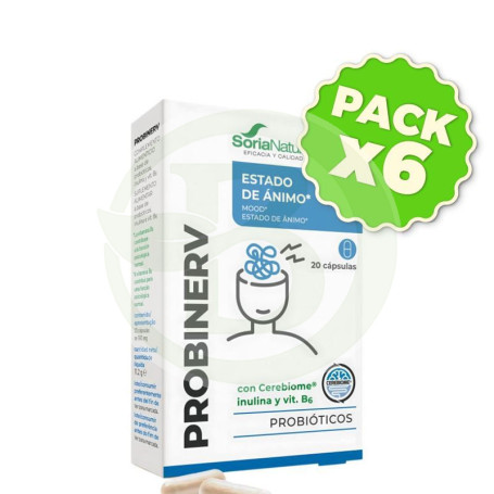 Pack 6x Probinerv 20 Cápsulas Soria Natural