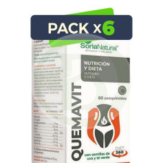 Pack 6x Quemavit 60 Comprimés Soria Natural
