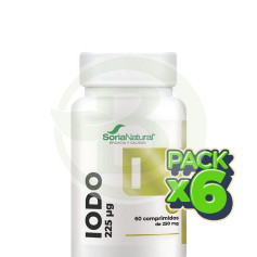 Pack 6x Iodo Liberación Sostenida 60 Comprimidos Soria Natural