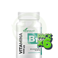 Pack 6x Vitamina B12 Liberación Sostenida 60 Comprimidos Soria Natural