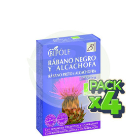 Pack 4x Bipole Rábano Negro y Alcachofa 20 Ampollas Intersa