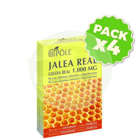 Pack 4x Jalea Real 1.000Mg. 20 Ampollas Intersa