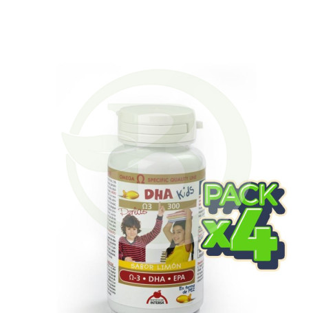 Pack 4x DHA Kids 90 Perlas Intersa