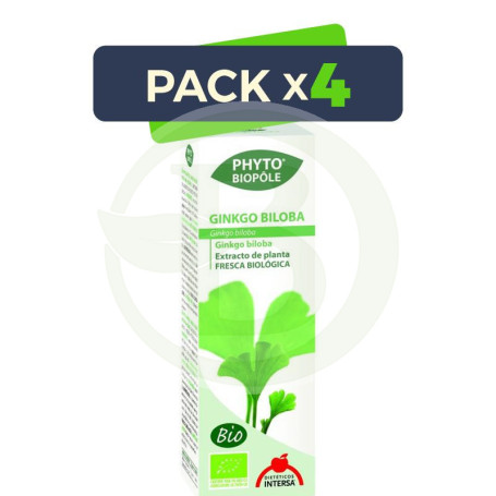 Pack 4x Phyto-Biopole Ginkgo Biloba BIO 50Ml. Intersa