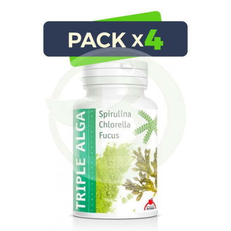 Pack 4x Triple Alga 120 Cápsulas Intersa
