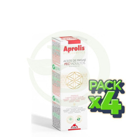 Pack 4x Aprolis Aceite De Masaje Propolis Adultos 100Ml. Intersa