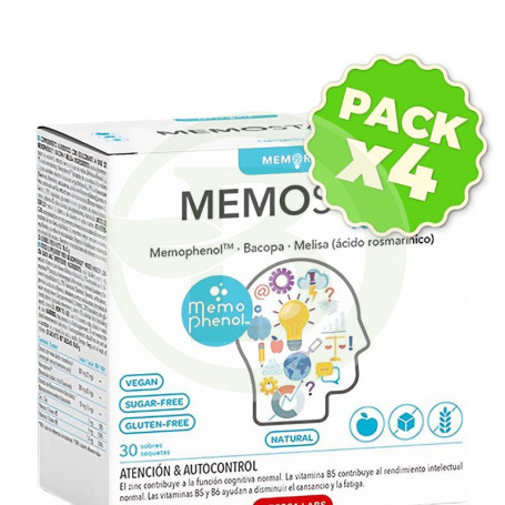 Pack 4x Memostar Focus 30 Sobres Intersa