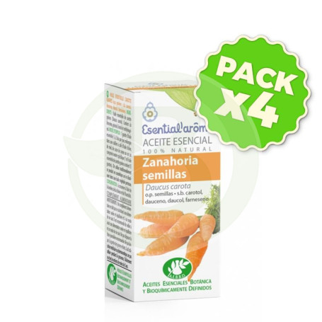 Pack 4x Aceite Esencial Zanahoria Semilla 5Ml. Esential Aroms