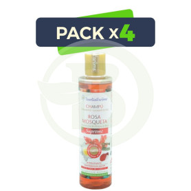Pack 4x Champú Rosa Mosqueta Supreme 200Ml. Esential Aroms