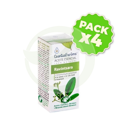 Pack 4x Aceite Esencial de Ravintsara 5Ml. Esential Aroms