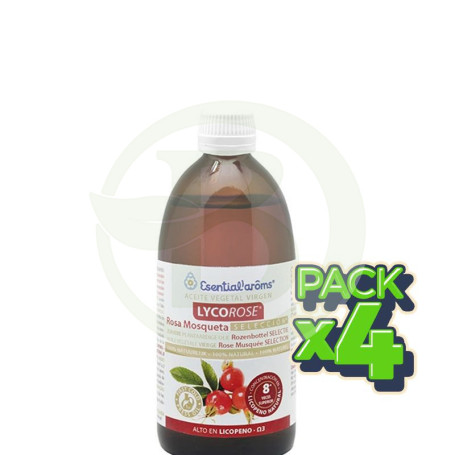Pack 4x Lycorose Rosa Mosqueta 500Ml. Esential Aroms