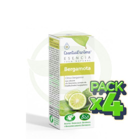 Pack 4x Aceite Esencial Bergamota Bio 10Ml. Esential Aroms