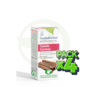 Pack 4x Aceite Esencial Canela Corteza 5Ml. Esential Aroms