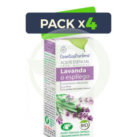 Pack 4x Aceite Esencial de Lavanda Bio 10Ml. Esential Aroms