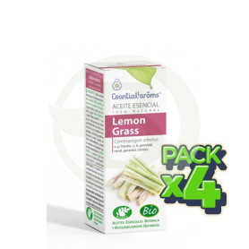 Pack 4x Aceite Esencial Lemon Grass Bio 10Ml. Esential Aroms