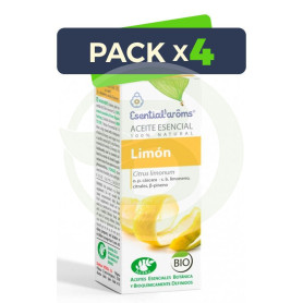 Pack 4x Aceite Esencial De Limón Bio 10Ml. Esential Aroms