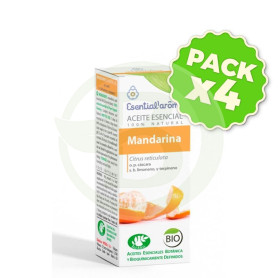 Pack 4x Aceite Esencial De Mandarina Bio 10Ml. Esential Aroms