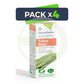 Pack 4x Aceite Esencial Palma Rosa Bio 10Ml. Esential Aroms