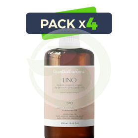 Pack 4x Aceite Vegetal de Lino Bio 250Ml. Esential Aroms