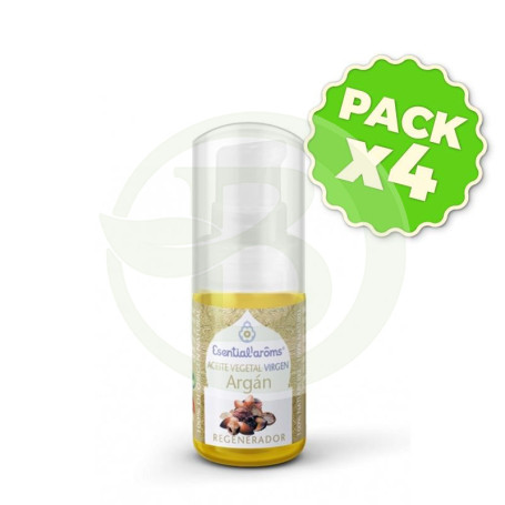 Pack 4x Aceite Vegetal Virgen De Argán Bio 50Ml. Esential Aroms