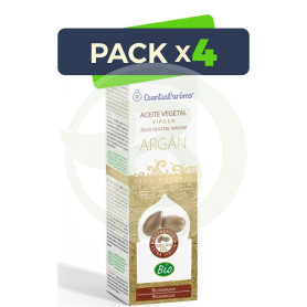 Pack 4x Aceite Vegetal Virgen De Argán Bio 100Ml. Esential Aroms