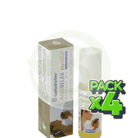 Pack 4x Ansi-Relax Roll-On 10Ml. Esential Aroms