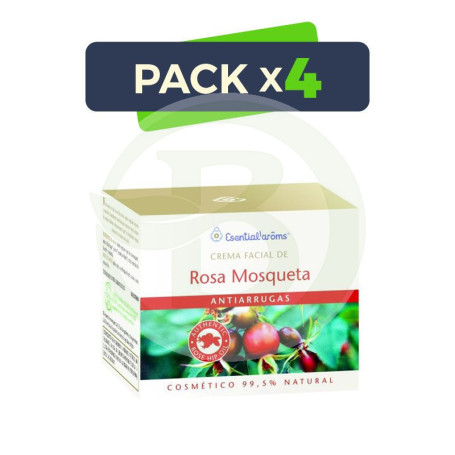 Pack 4x Crema de Rosa Mosqueta Ecocert 50Gr. Esential Aroms