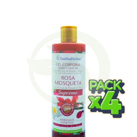 Pack 4x Gel de Rosa Mosqueta Supreme 500Ml. Esential Aroms