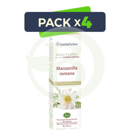 Pack 4x Hidrolato de Manzanilla Romana 100Ml. Esential Aroms
