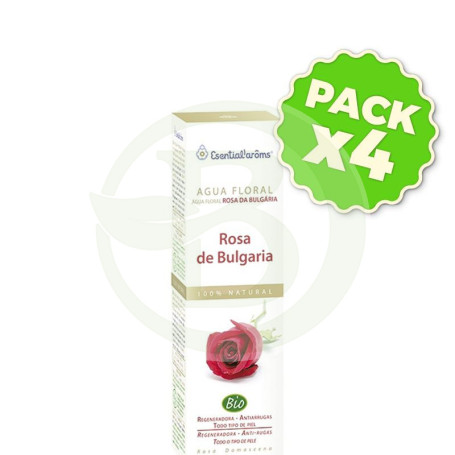 Pack 4x Hidrolato de Rosa de Bulgaria BIO 100Ml. Esential Aroms