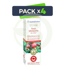 Pack 4x Aceite Vegetal De Rosa Mosqueta 100Ml. Esential Aroms
