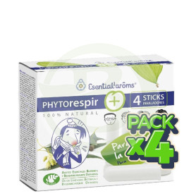 Pack 4x Phytorespir 30Ml. con Inhaladores Esential Aroms