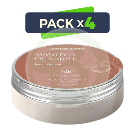 Pack 4x Manteca De Karité Bio 150Gr. Esential Aroms