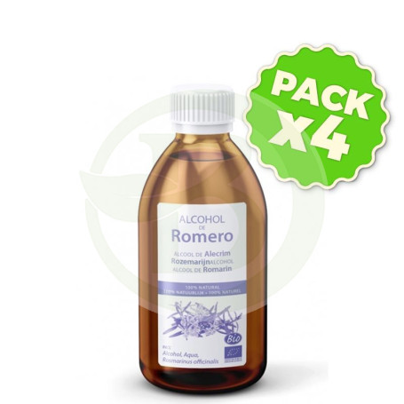 Pack 4x Alcohol De Romero Bio 500Ml. Esential Aroms