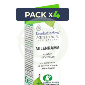 Pack 4x Aceite Esencial De Milenrama 5Ml Esential Aroms