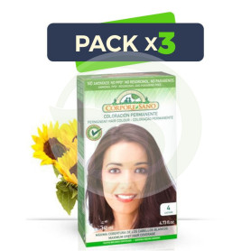Pack 3x Tinte 4 Castaño 140Ml. Corpore Sano