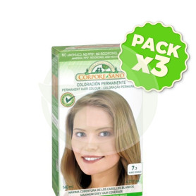 Pack 3x Tinte 7.3 Rubio Dorado 140Ml. Corpore Sano